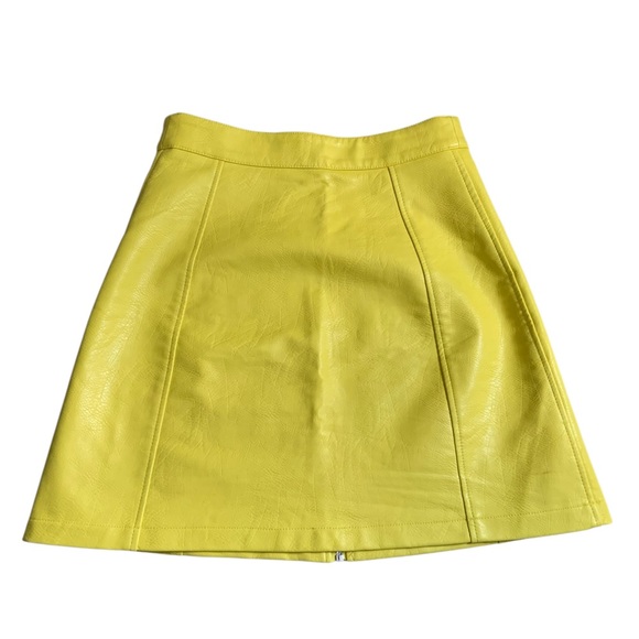 Zara Vibrant Yellow faux Skirt – XS (Fits Like a Small) - Picture 5 of 9